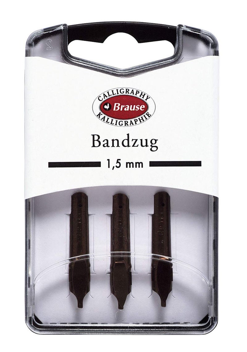 Brause 318015B - Pack of 3 Bandzug 1.5 mm metal nibs - Image 1